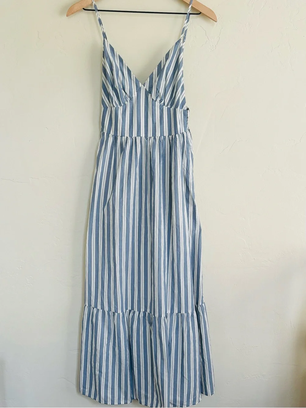 Universal Thread Women’s Pullover Maxi A-Line Dress Blue Striped Size XS NWT